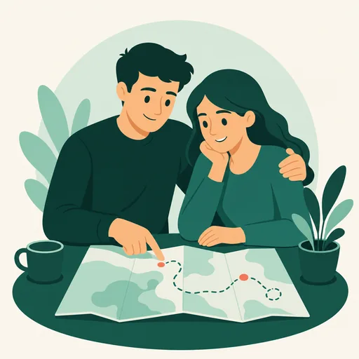 Illustration Typ ENTJ in Beziehung und Dating