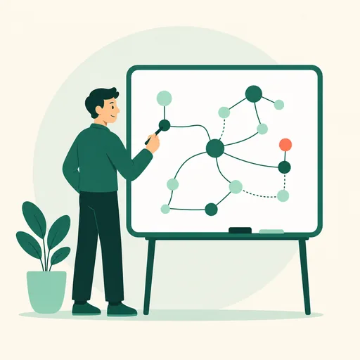 Illustration Typ INTJ im Arbeitskontext